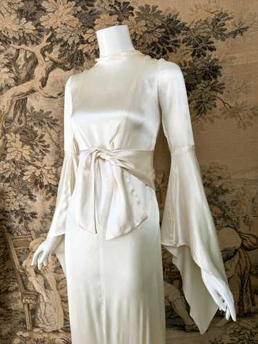 1930s Vionnet Inspired Silk Wedding Dress