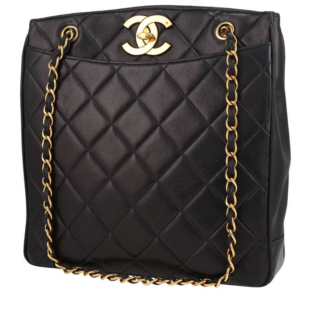 Chanel Vintage handbag in navy blue quilted leath… - image 1