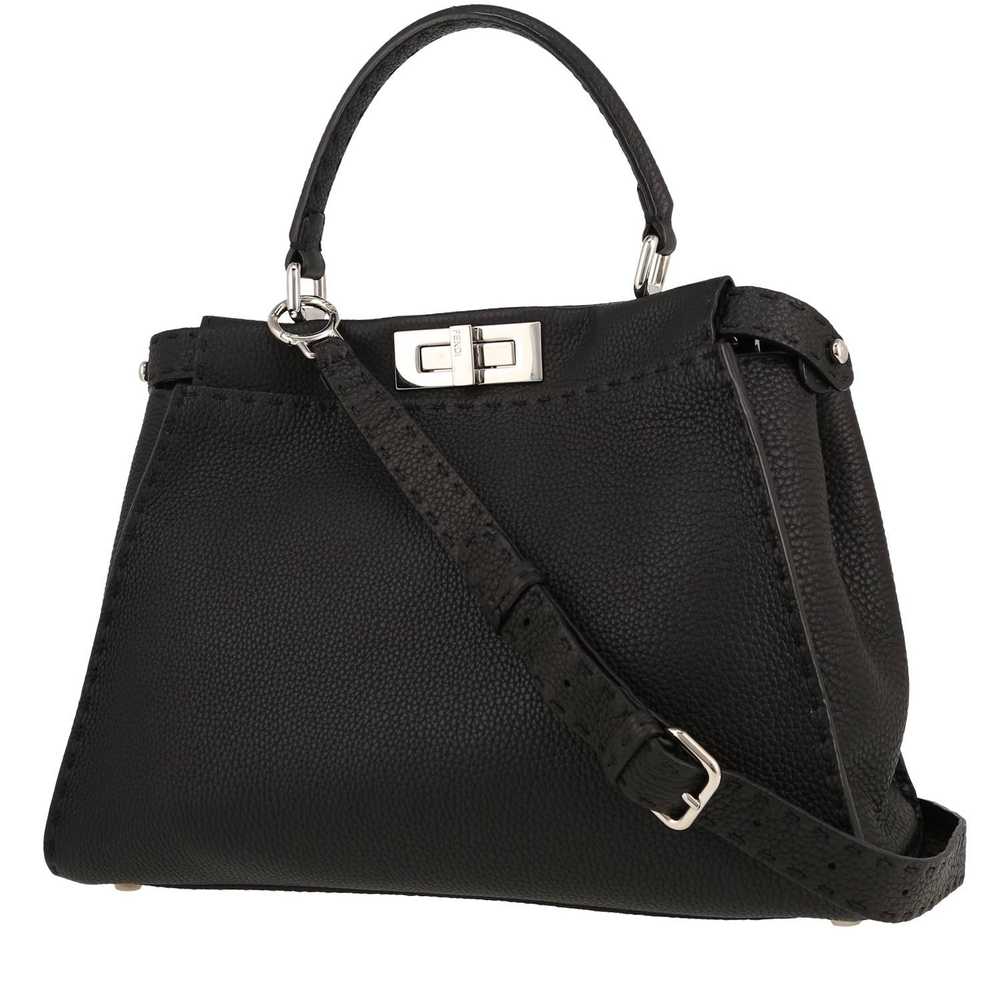 Fendi Peekaboo handbag in black grained leather C… - image 1