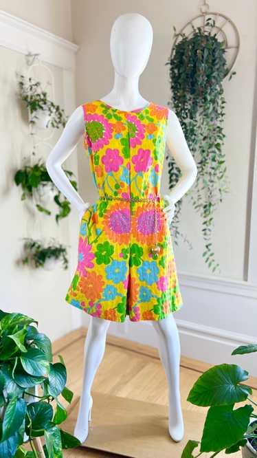 1960s Floral Cotton Romper | small