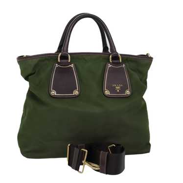 Prada PRADA Hand Bag Nylon 2way Khaki Auth 76128 - image 1