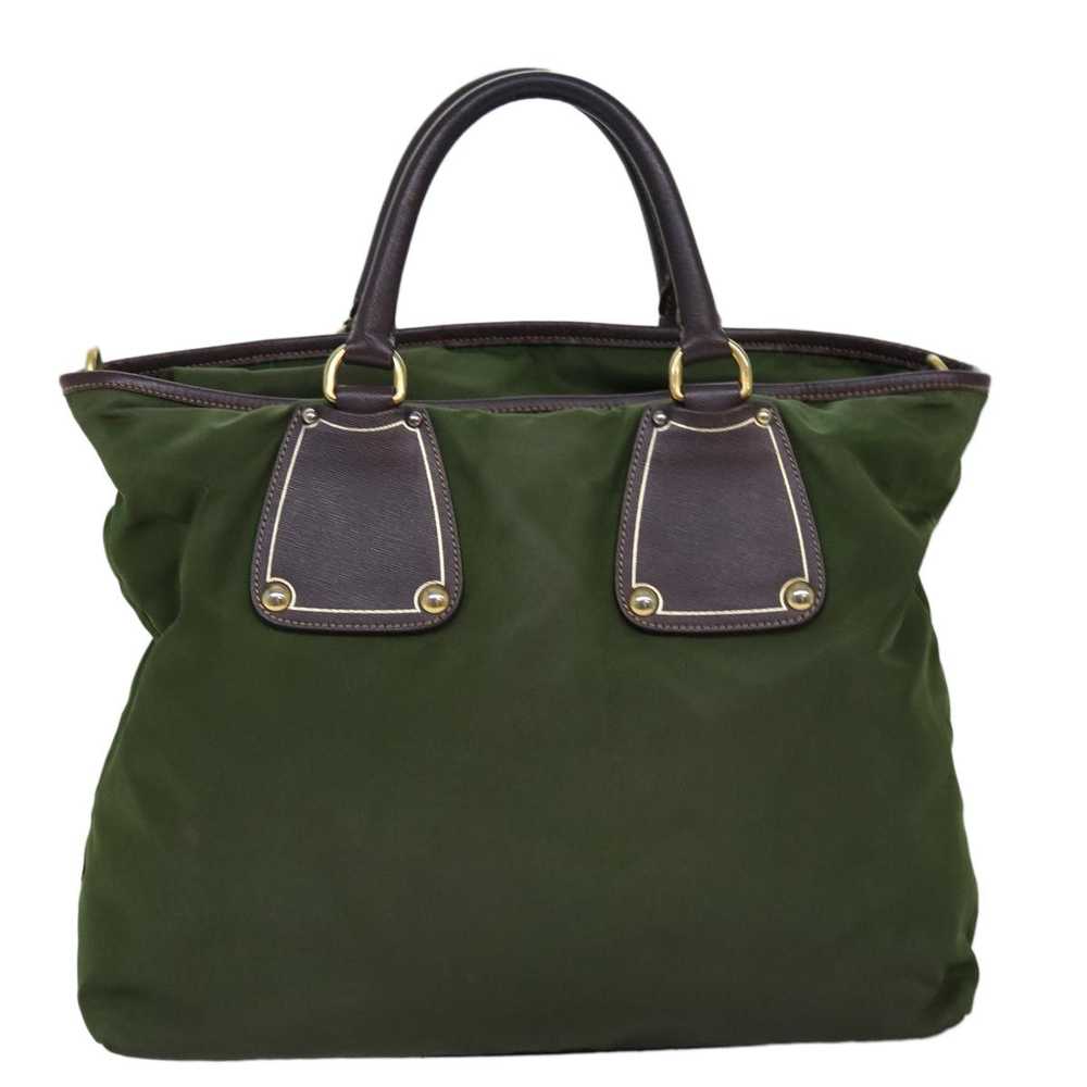 Prada PRADA Hand Bag Nylon 2way Khaki Auth 76128 - image 2