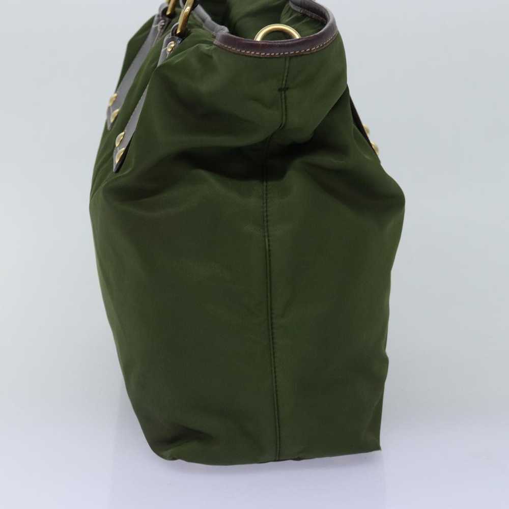 Prada PRADA Hand Bag Nylon 2way Khaki Auth 76128 - image 3