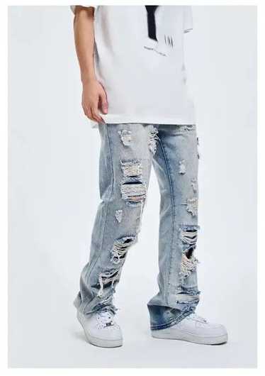 Distressed Denim × Jean × Streetwear Ripped Jeans… - image 1