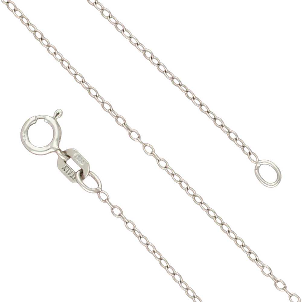 Sterling Silver 1mm Cable Chain Necklace Size 18.… - image 1