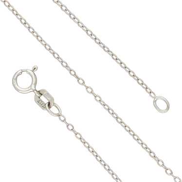 Sterling Silver 1mm Cable Chain Necklace Size 18.… - image 1