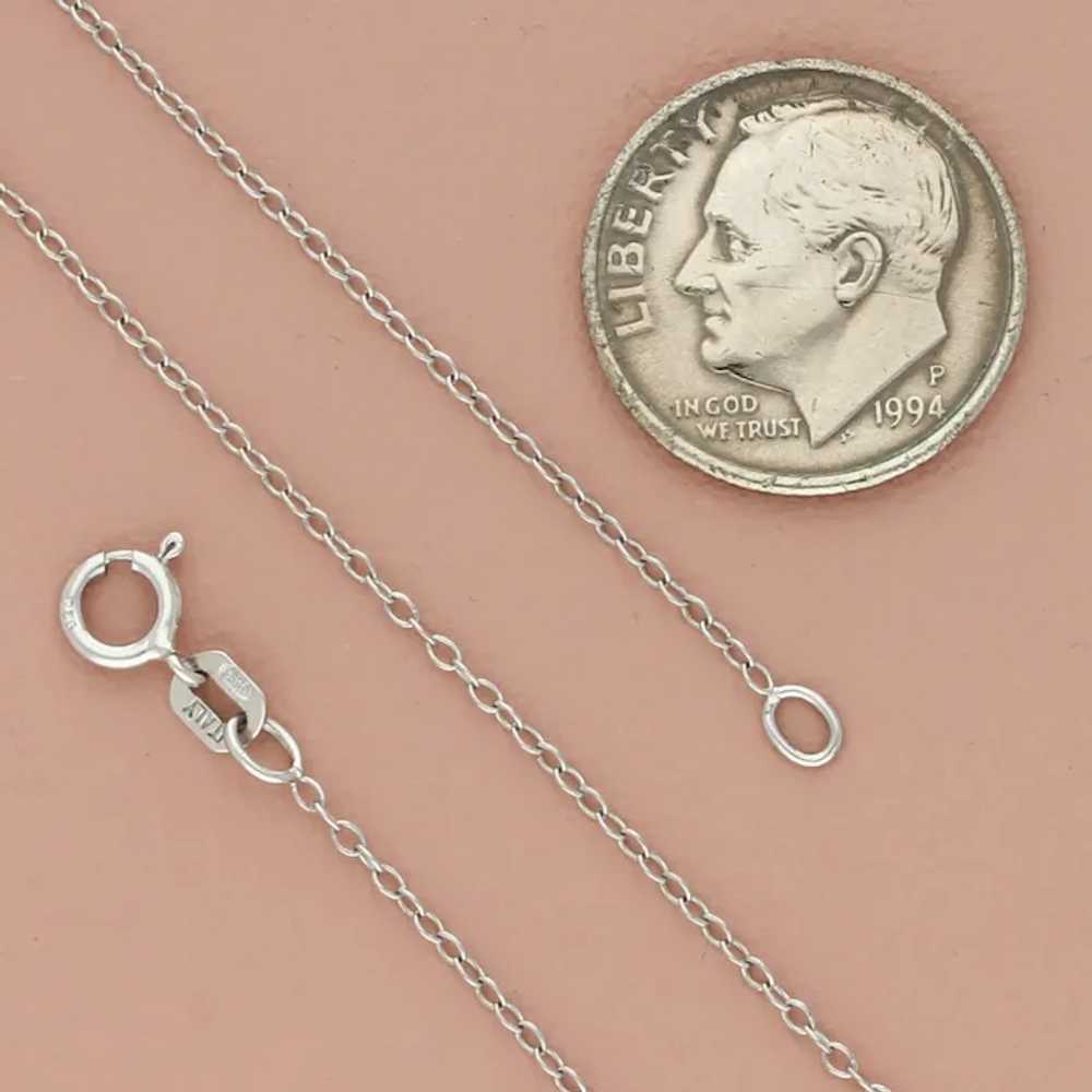 Sterling Silver 1mm Cable Chain Necklace Size 18.… - image 4