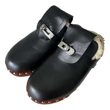 Hermès Carlotta leather mules & clogs - image 1