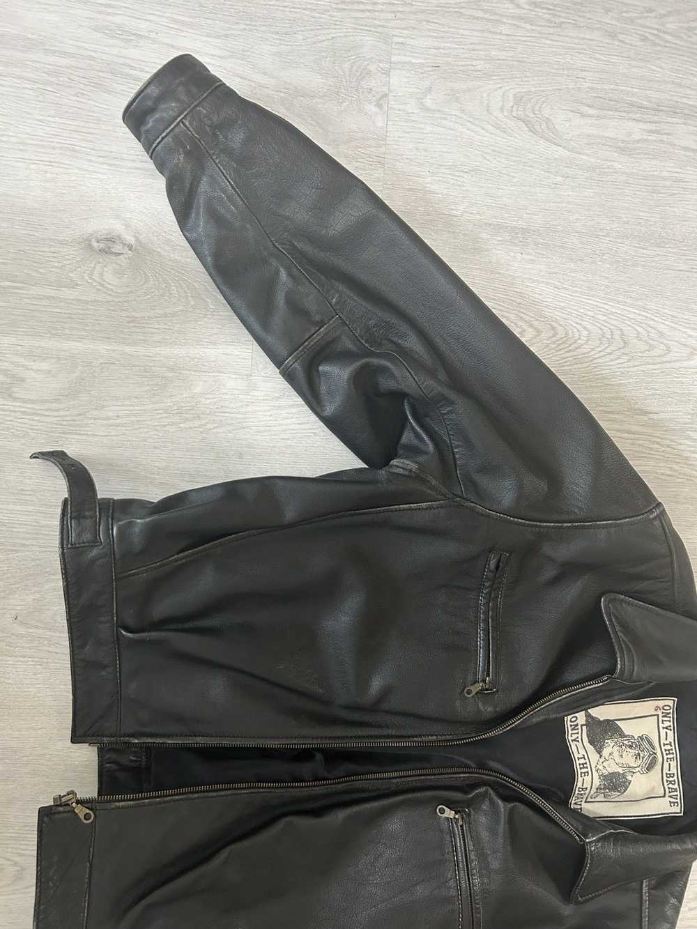 Genuine Leather × Leather Jacket × Vintage VINTAG… - image 3