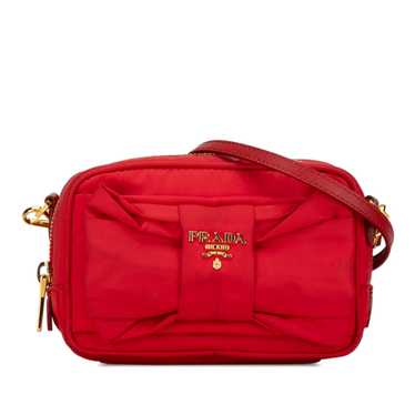 Red Prada Tessuto Fiocco Bow Crossbody