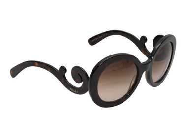 Black Prada Baroque Round Swirl Sunglasses - image 1