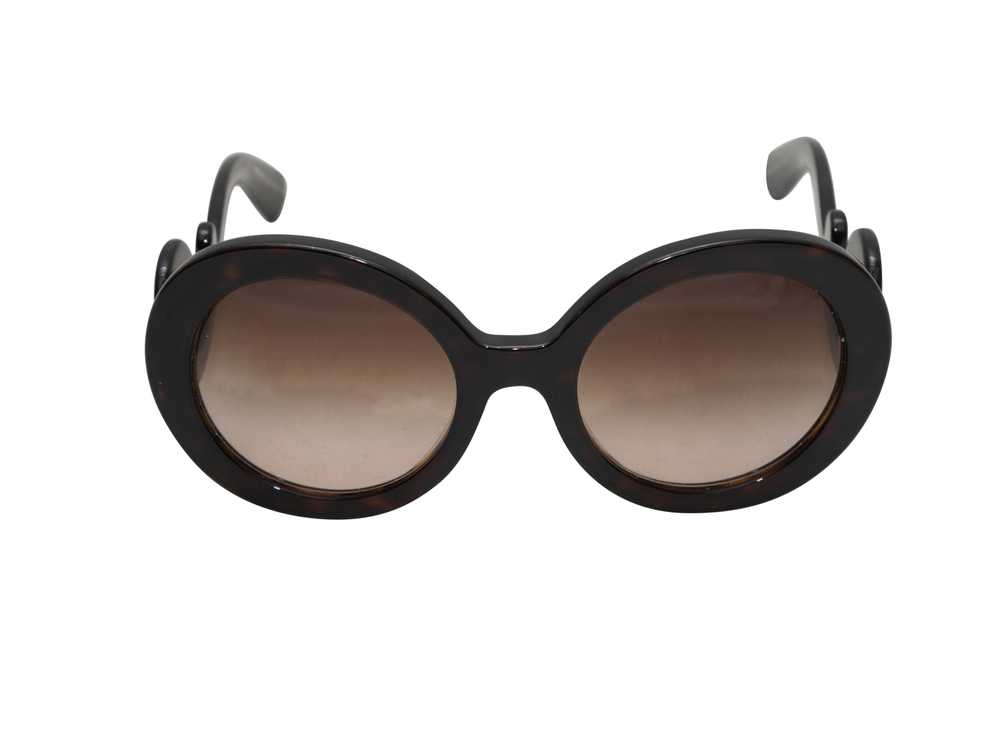 Black Prada Baroque Round Swirl Sunglasses - image 2