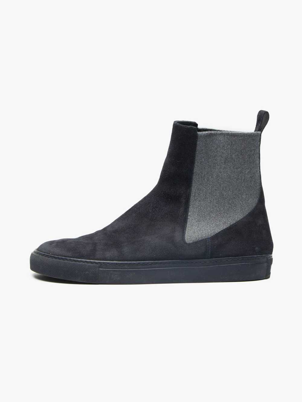 Dries Van Noten Dark Gray Felted Chelsea Boots - image 1