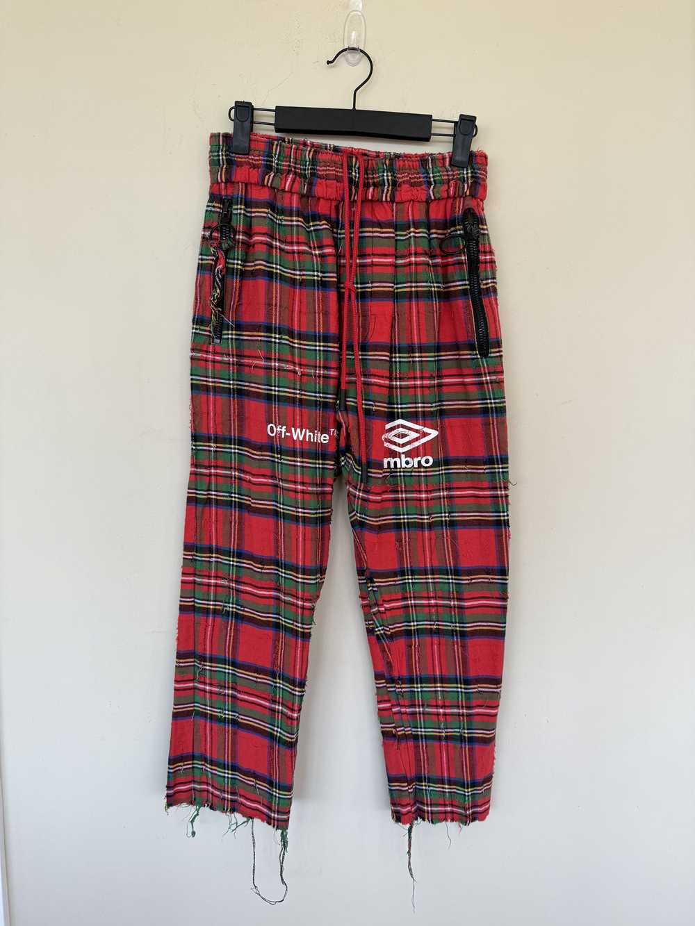 Off-White × Umbro Off White x Umbro Plaid Pants - image 1