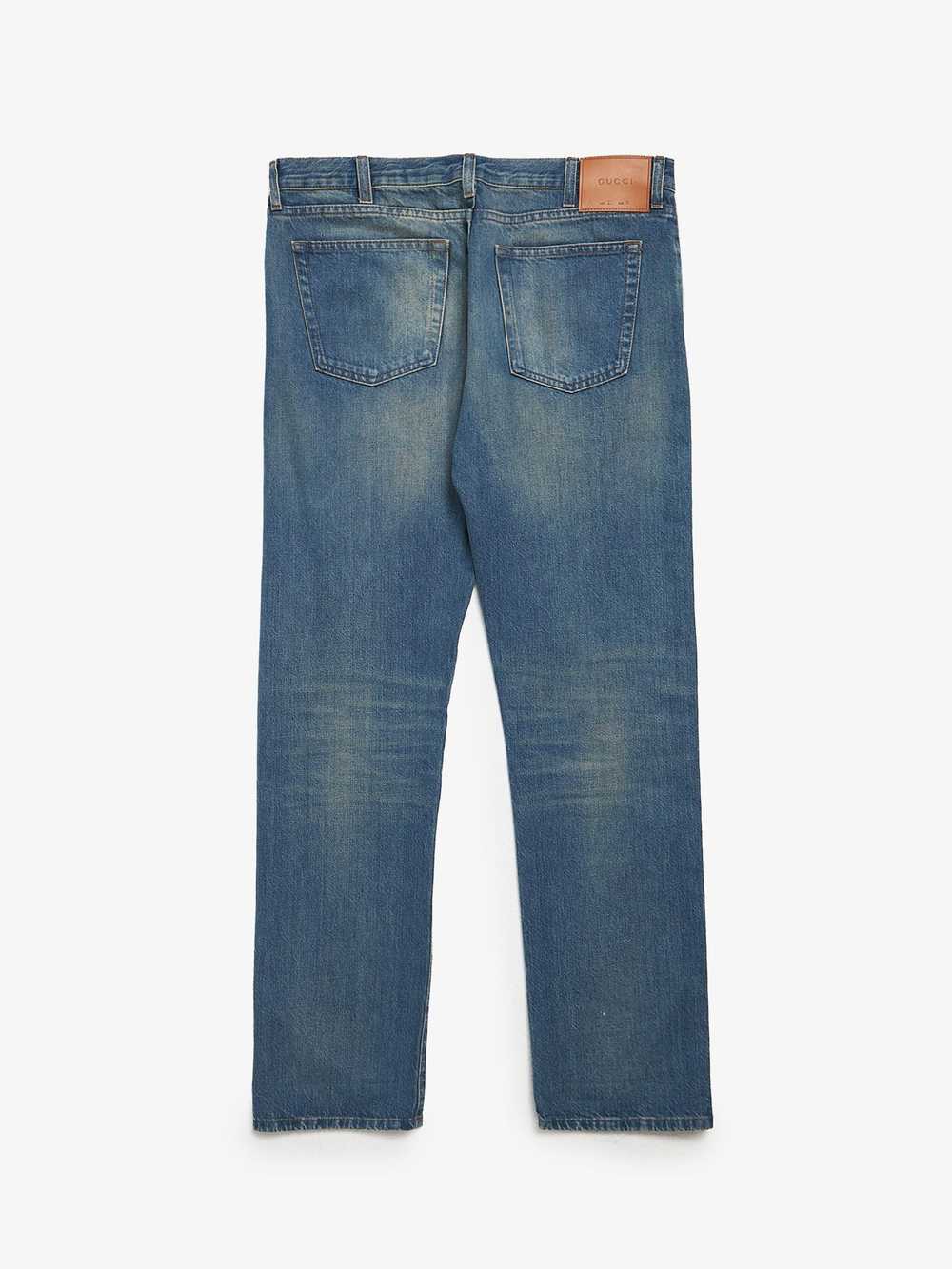 Gucci Blue Faded Denim Cotton Jeans - image 2