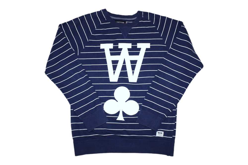 Streetwear × Wood Wood Wood Wood Big Logo Striped… - image 1