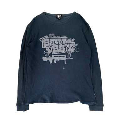 Stussy × Vintage 90's STUSSY wafer Thermal knit un