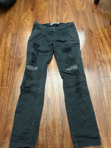 Off-White Off White Distressed Trousers
