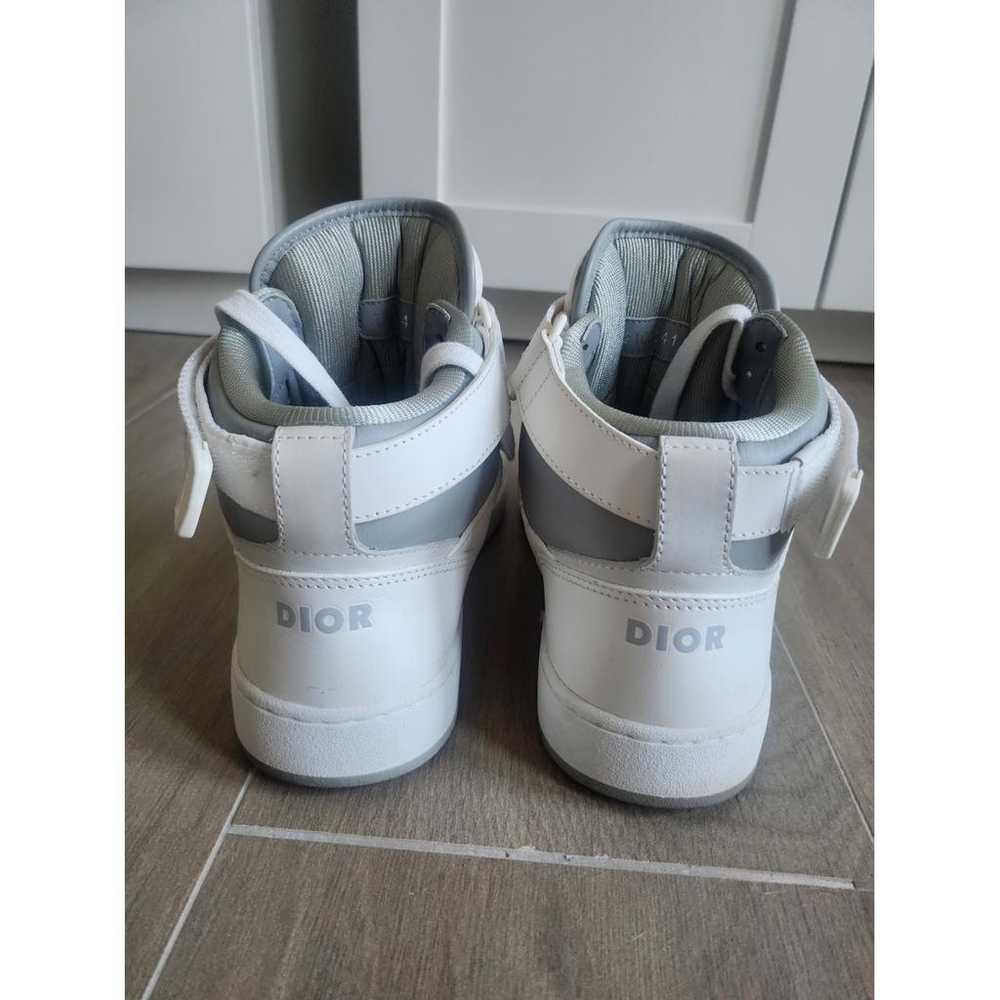 Dior B27 leather high trainers - image 4