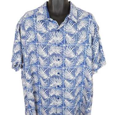 Nat Nast Nat Nast Hawaiian Shirt Mens Size 2XL Blu