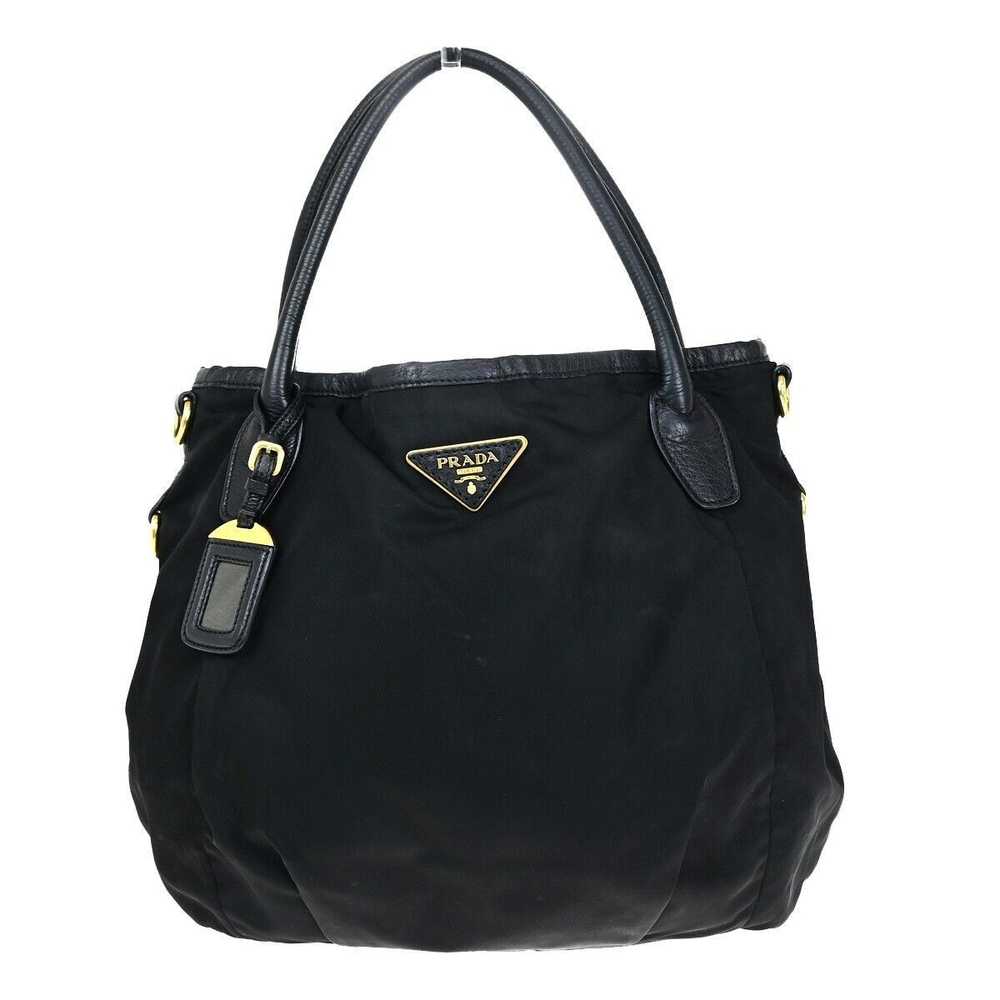 Prada Prada Tessuto Black Synthetic Shoulder Bag - image 1