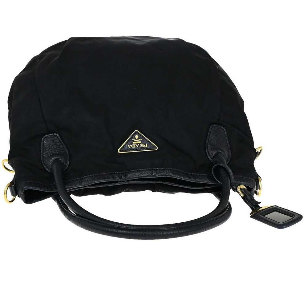 Prada Prada Tessuto Black Synthetic Shoulder Bag - image 3