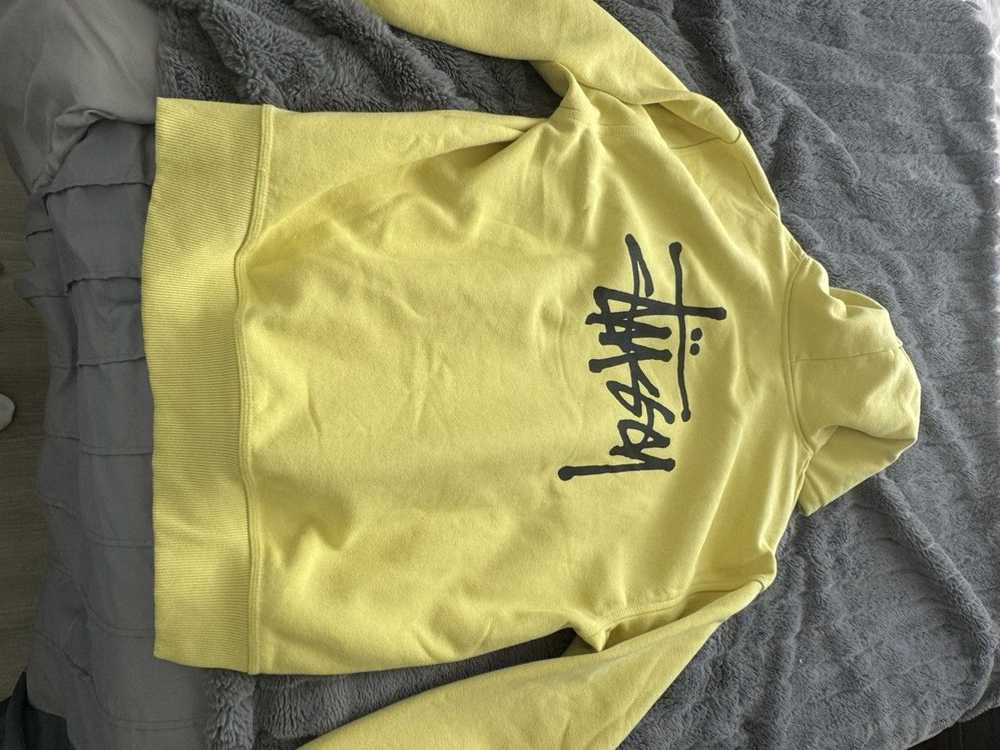 Stussy YELLOW BASIC LOGO STUSSY HOODIE - image 2