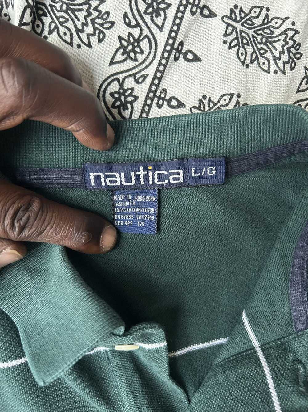 Nautica Green and white striped polo shirt #Nauti… - image 4