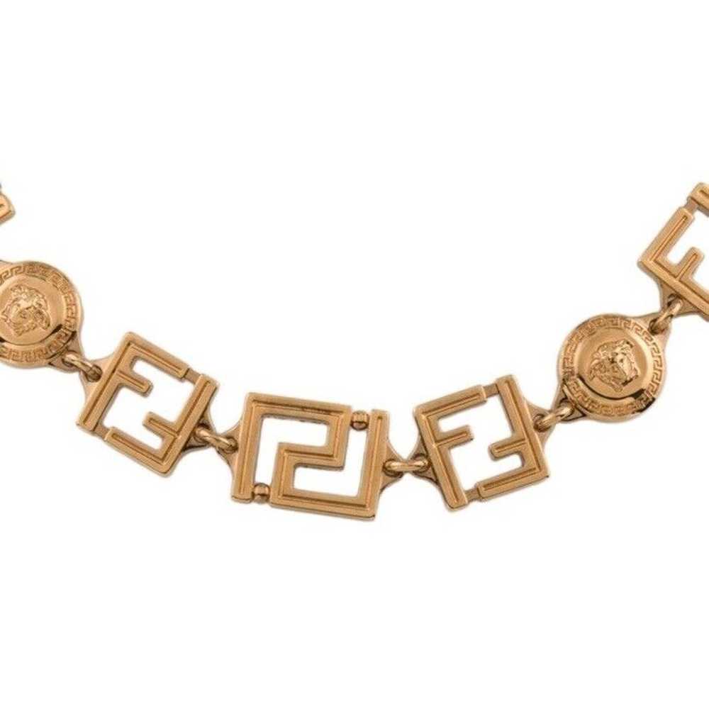 Fendi Fendace (Fendi X Versace) Gold Tone Necklac… - image 3