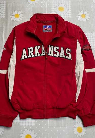 Red Majestic Arkansas Track Jacket Men's Medium