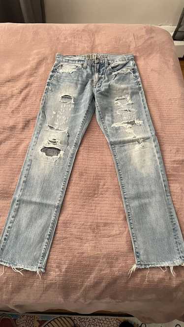 American Eagle Outfitters ripped AE jeans