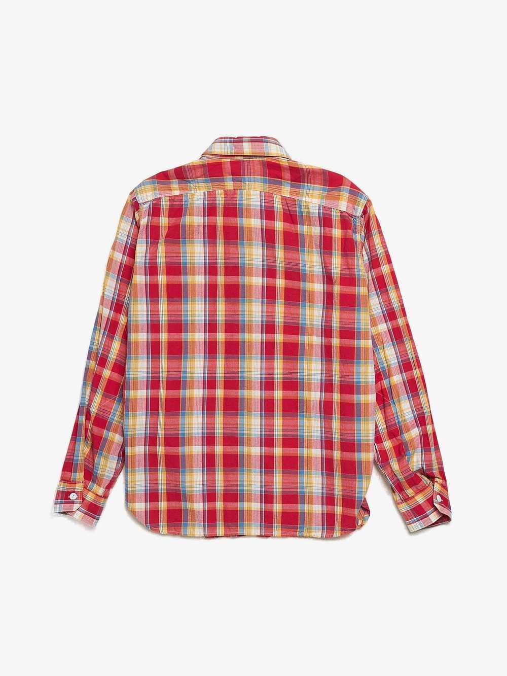 Engineered Garments Red Striped Buttoned Cotton S… - image 2