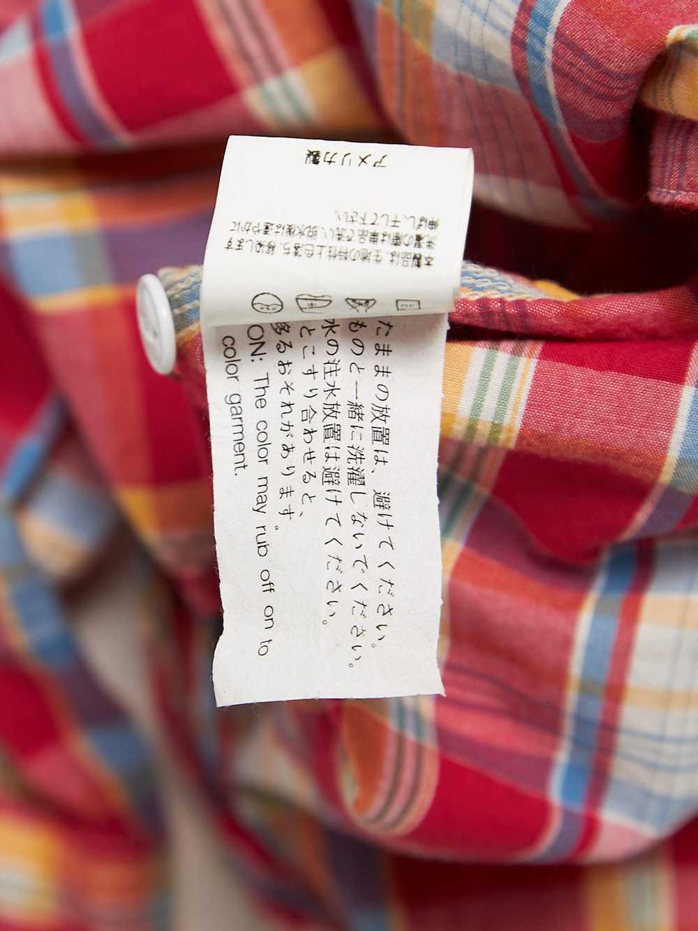 Engineered Garments Red Striped Buttoned Cotton S… - image 5