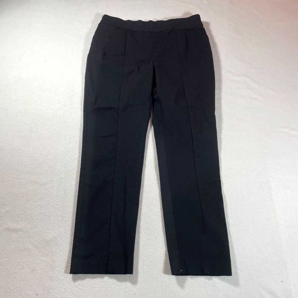 Vintage Chicos Pants Womens 2 Short Black Pull On… - image 1