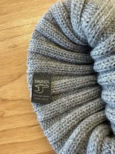 Shupaca Alpaca Gray Ribbed 100% Wool Warm Beanie W