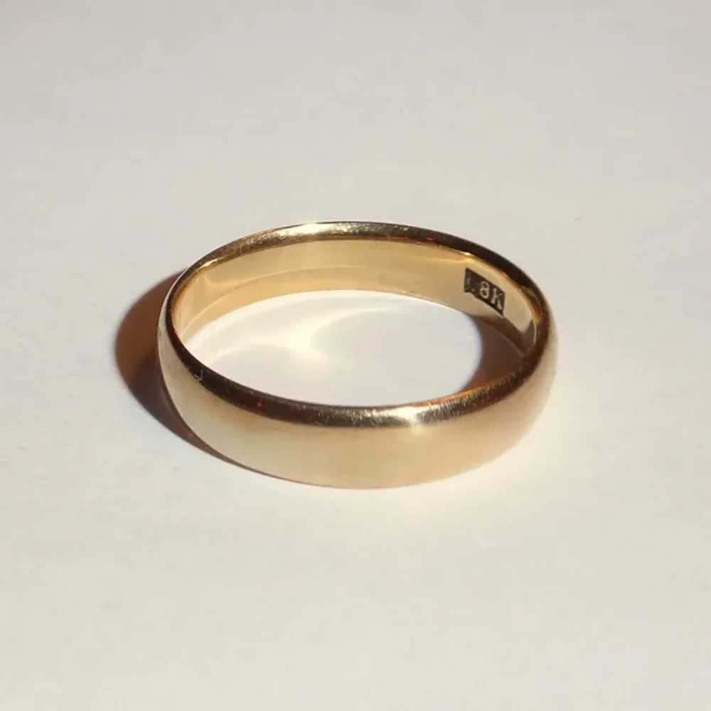 18k Classic Yellow Gold Band Ring - image 10