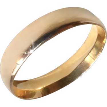 18k Classic Yellow Gold Band Ring - image 1