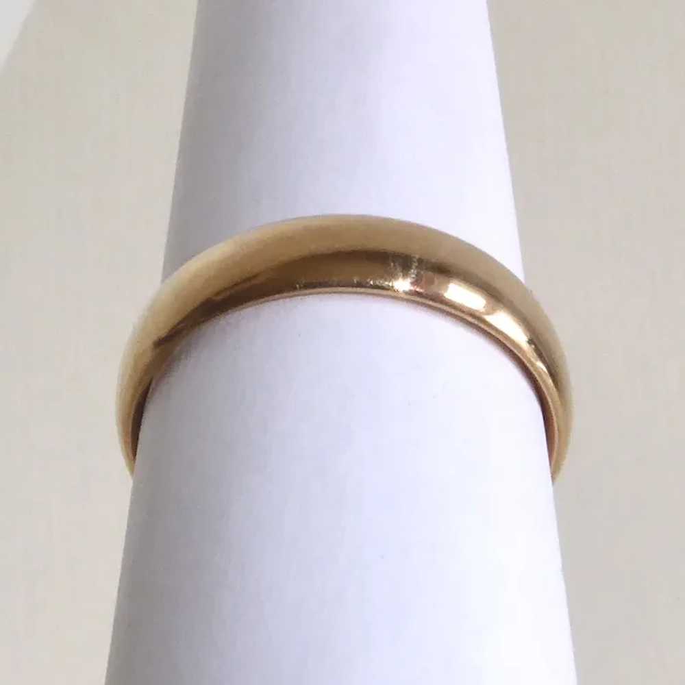 18k Classic Yellow Gold Band Ring - image 6