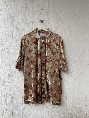 Han Kjobenhavn floral velvet boxy shirt