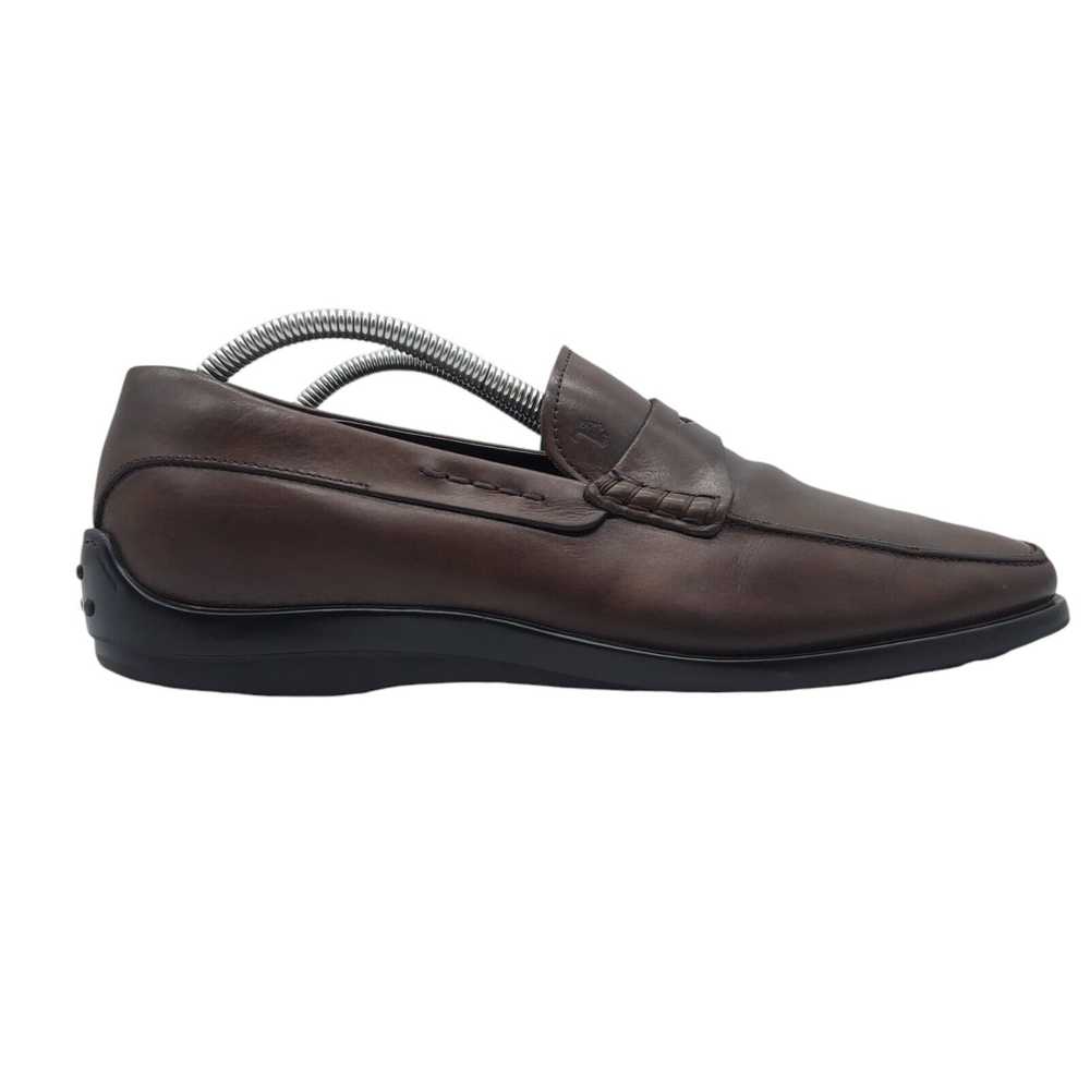 Tod's TOD’S Mens Brown Leather Casual Loafers Sli… - image 3