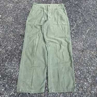 パンツ US ARMY OG-107 UTILITY TROUSERS 1960s VINTAGE US ARMY UTILITY TROUSERS PANTS OG-107 SATEEN 1968