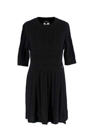 Managed by hewi Chanel Black Knit Short Sleeve Dr… - image 1