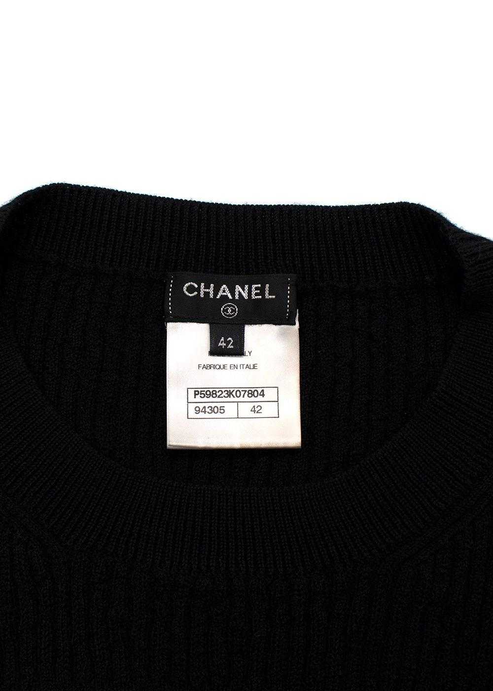 Managed by hewi Chanel Black Knit Short Sleeve Dr… - image 6