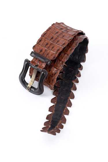 FENDI Wide Crocodile Belt