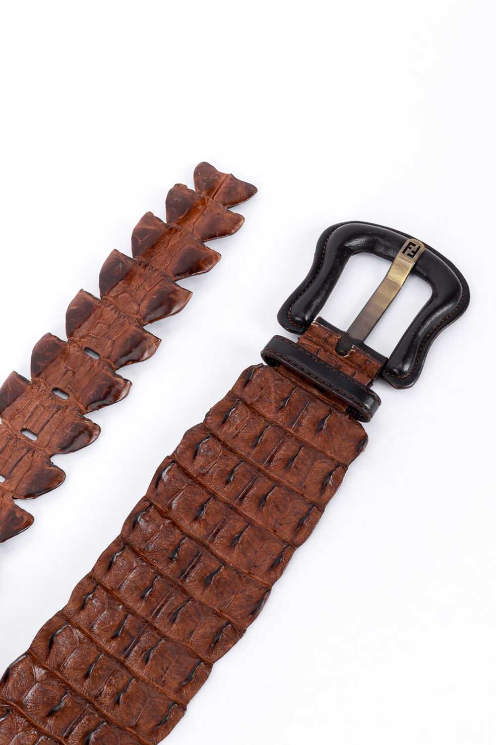 FENDI Wide Crocodile Belt - image 6