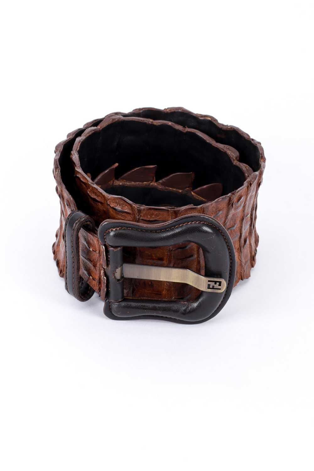 FENDI Wide Crocodile Belt - image 9