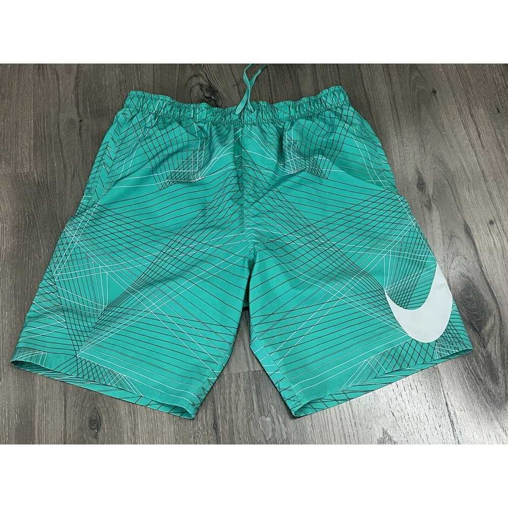 Nike Nike Swimtrunks Mens Medium Green Swoosh Swi… - image 1