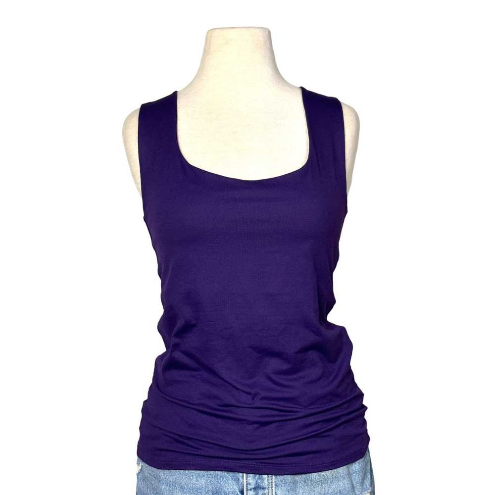 Zara Zara WB Teal & Purple Wide Strap Sleeveless … - image 5