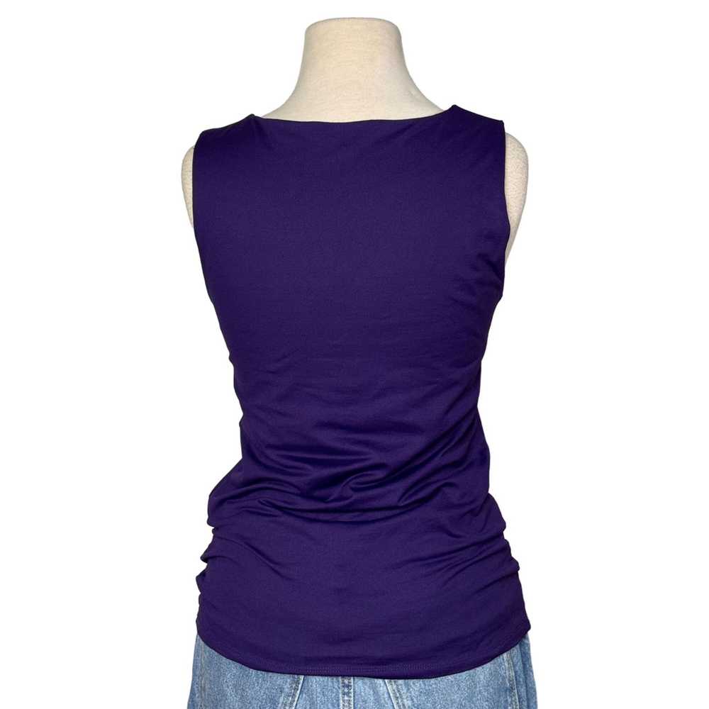 Zara Zara WB Teal & Purple Wide Strap Sleeveless … - image 6