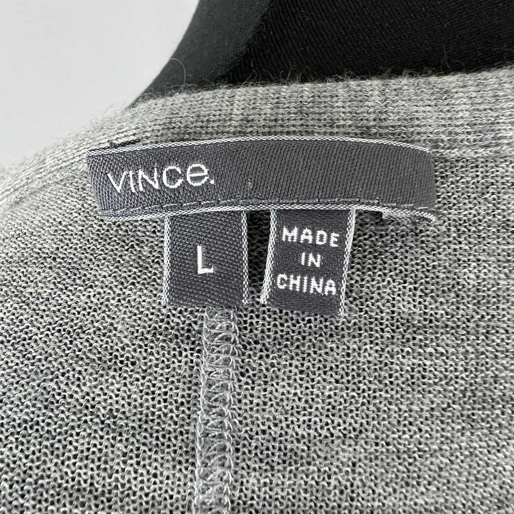 VINCE Light Gray Heather Cashmere Tunic Top with … - image 8